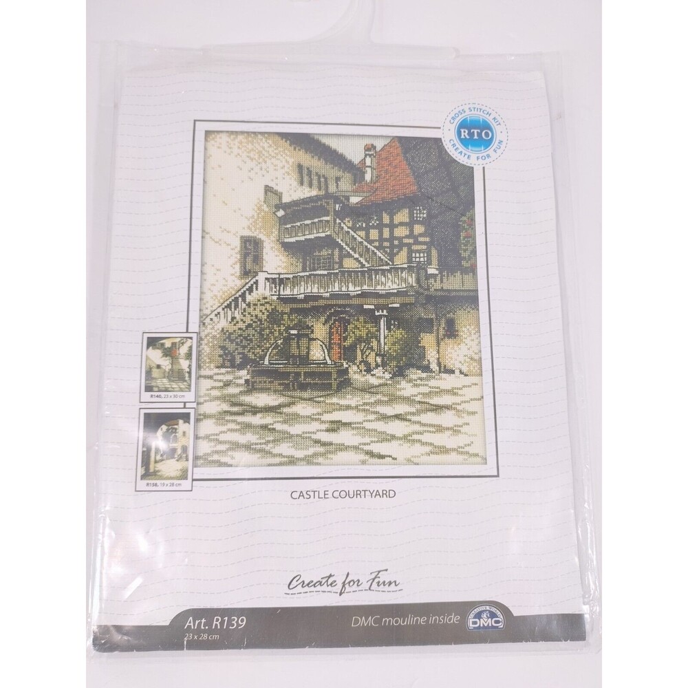 RTO Castle Courtyard Art R139 Cross Stitch Kit